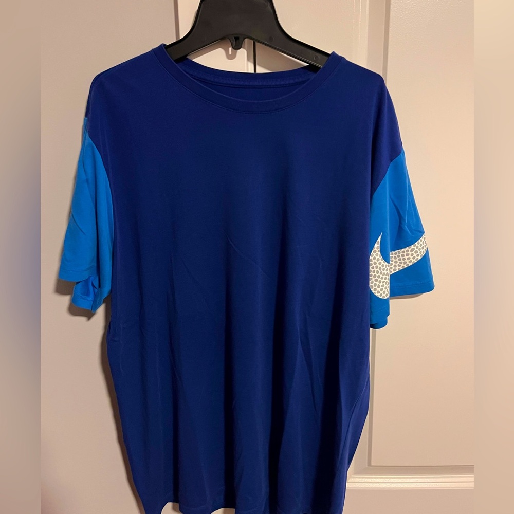 Nike Short Sleeve Dri-Fit Tee - Blue/Light Blue - Nike Swoosh on arm